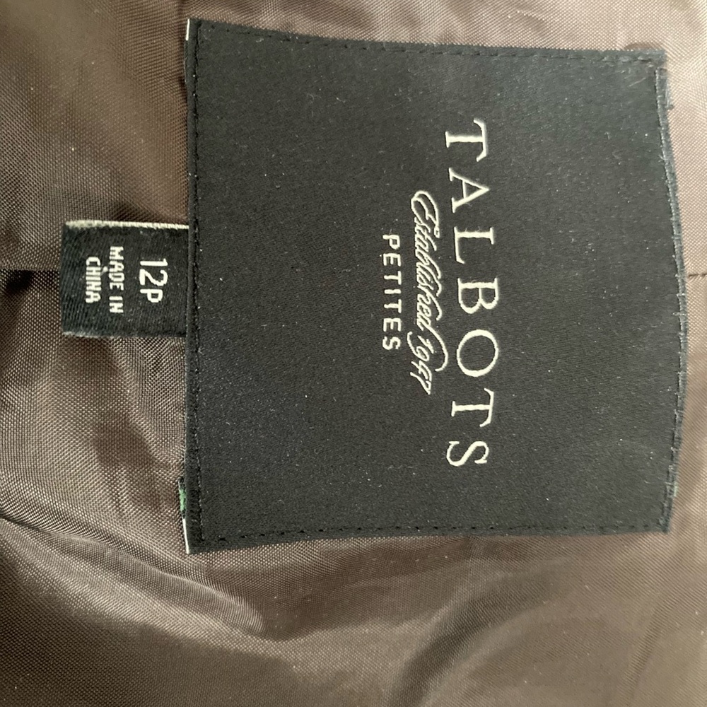 Talbots Petites Coat in Deep Brown
